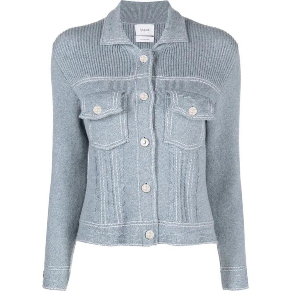 BARRIE Cashmere Button-Up Knit Jacket Women AZUL Sweaters & Knitwear
